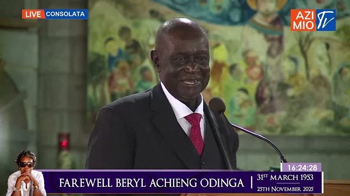 Emotional Oburu Oginga MOURNS His Late Sister Beryl Odinga at Memorial Service
