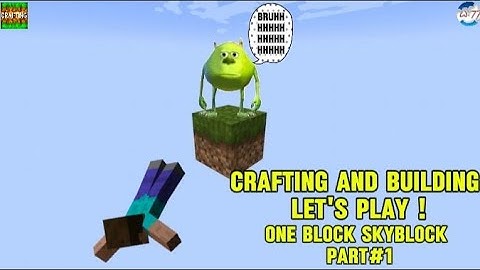 Crafting and Building part#5 playing One Block Skyblock part#1☁️🏗️(Wertycloud77)✨