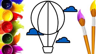 Bolalar uchun havo shari chizish/Drawing balloon for children/Рисунок воздушный шар для детей