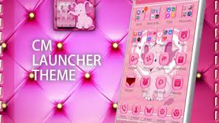 Pink Cute Elephant Theme screenshot 1