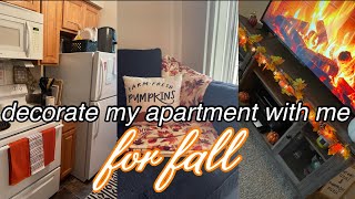 CLEAN &amp; DECORATE MY APARTMENT FOR THE FALL WITH ME 🍂 haul + mini tour | 2021