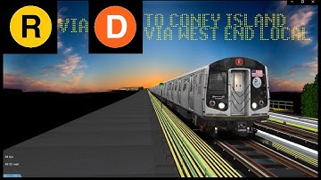 OpenBVE Special: R Train To Coney Island Via West End Local (R160B Siemens)