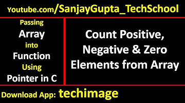 Count positive, negative and zero elements in array using function and pointers in c