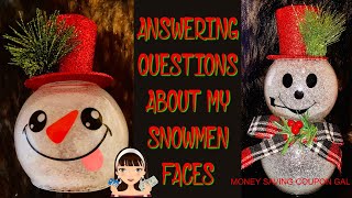 ANSWERING QUESTIONS ABOUT MY ⛄SNOWMEN FACES ⛄