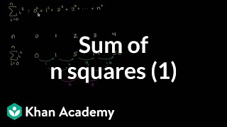 Sum Of N Squares Part 1 Video Khan Academy