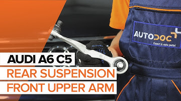 How to change Upper front suspension Arm on AUDI A6 C5 TUTORIAL | AUTODOC