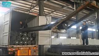 Geomembrane loading and delivery  EarthShield