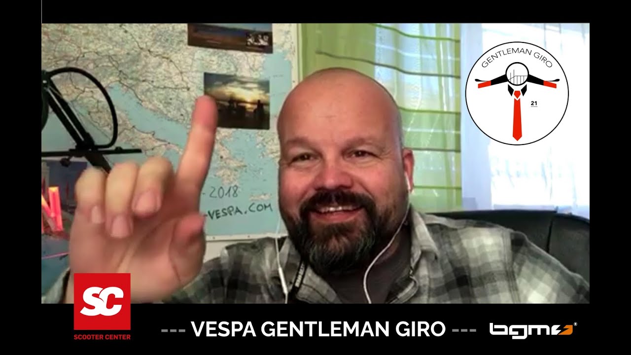 Start des Vespa Gentleman Giro — Augsburg 2021