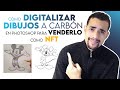 Como digitalizar tu dibujo hecho a carbon en photoshop pora vender como NFT o para tus libros en KDP