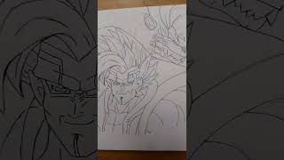 Dibujando a baby Vegeta #babyvegeta #ozaru #dragonballz #animedrawing