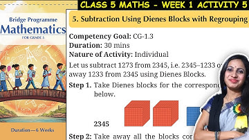 Class 5 Maths Bridge Program Course | Activity 5 for Week 1 | 5th Class NCERT New Maths Book