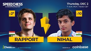 Раппорт против Нихала | Чемпионат по скоростным шахматам 2021