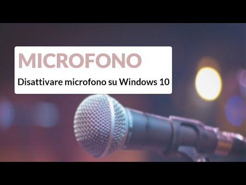 Video: Come Disattivare Il Microfono Su Un Laptop