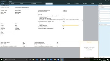 Tally Prime में Company कैसे बनाएं || Company पर  Password कैसे लगाएं || Security Controls करें