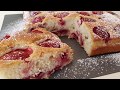 Torta de fresas fácil y rápida - 5 minutos y al horno