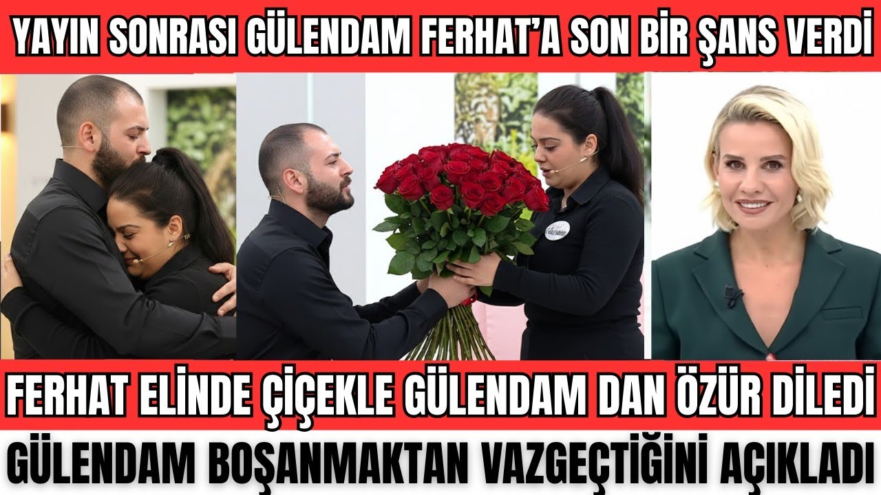 Esra Erol'da GÜLENDAM FERHAT'A SON BİR ŞANS VERDİ DNA TESTİ SONUCU FERHAT ELİNDE ÇİÇEKLE ÖZÜR DİLEDİ