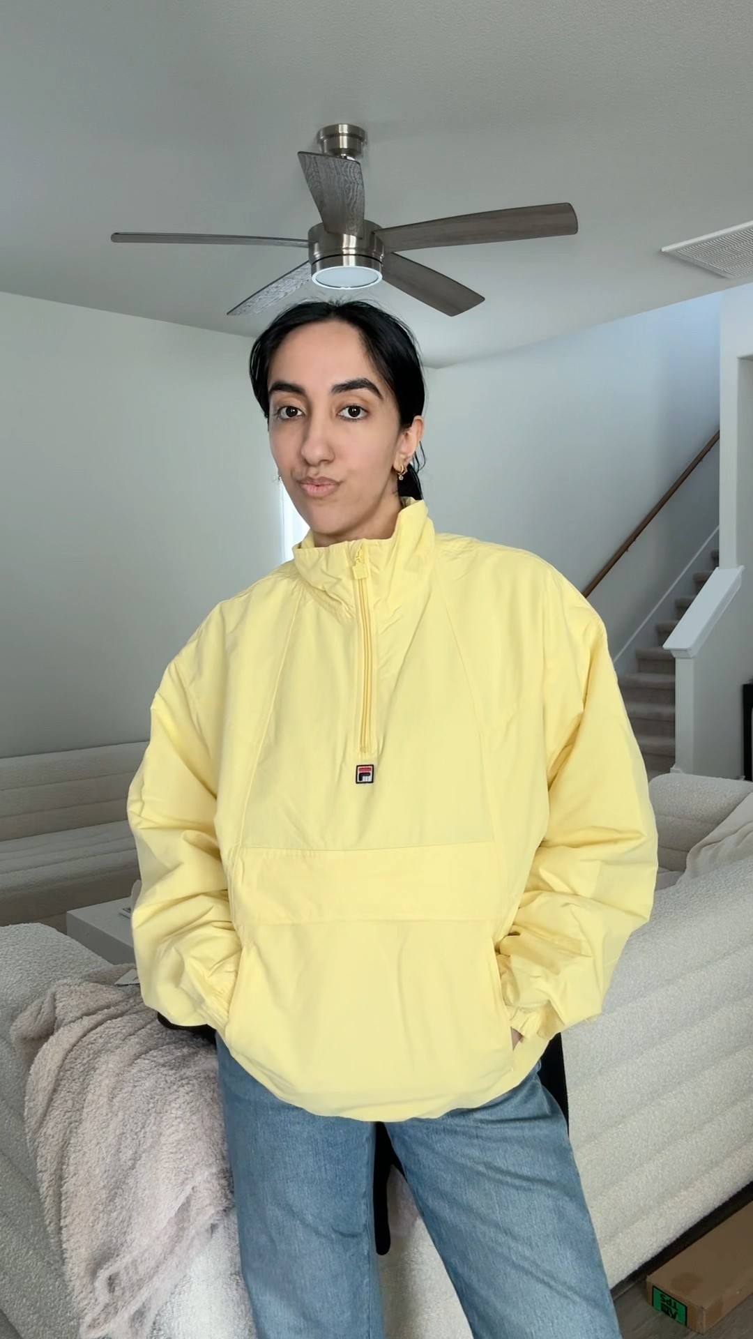 FILA x Hailey Bieber Padded Jacket 💛 #haileybieber #jacket
