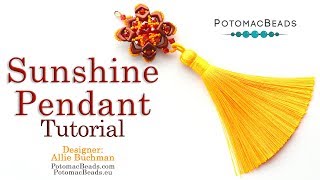 Sunshine Pendant- DIY Jewelry Making Tutorial By PotomacBeads