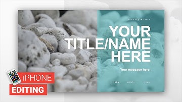 iPhone Green Screen Title Template 📱– custom intro text animation (iOS Keynote + PocketVideo)