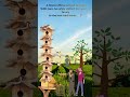 The sparrows and the bird tower