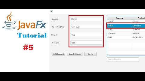 #05 JavaFx and SQL Server Tutorials | Set Cell Value of TableView To TextField on Mouse Click
