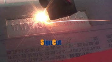 Redsail X700 Laser Machine Working on Rubber Sheet Stamp