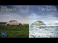 Summer to Winter Snow Photo Transformation - Create Snowfall Season Scene in Photoshop Manipulation