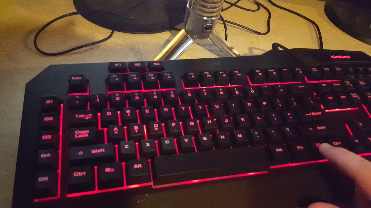 BLACKWEB keyboard lighting up colors. - YouTube