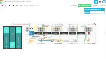 Practica 16. Display de 7 segmentos, numeros