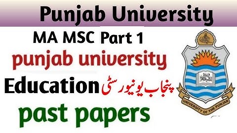 Ma Msc part 1 Education past papers Punjab university