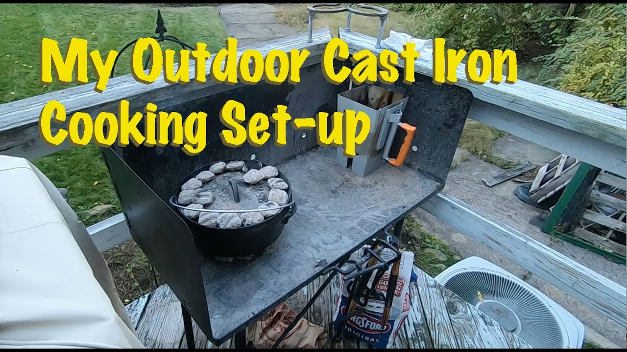 My Outdoor Cast Iron Cooking Setup YouTube