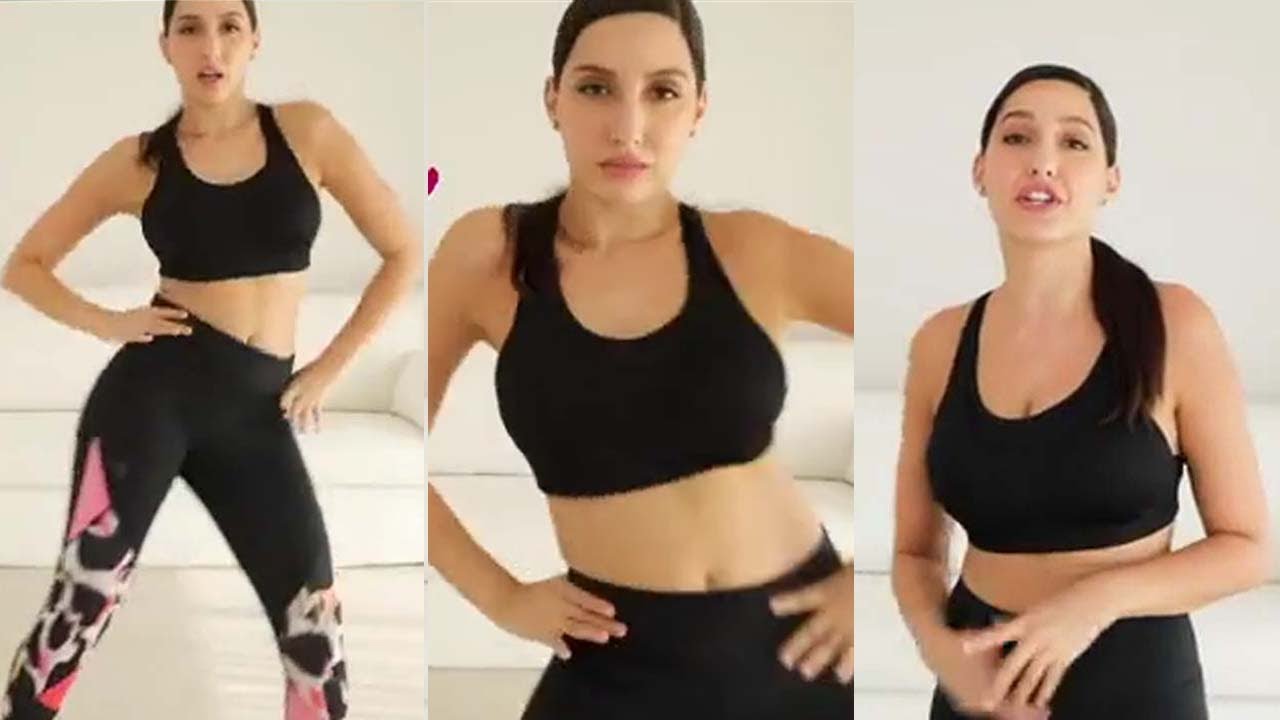 Nora Fatehi Attractive Dance Moves during Gym Workout | Nora Fatehi  Heart-Warming dance Video - YouTube