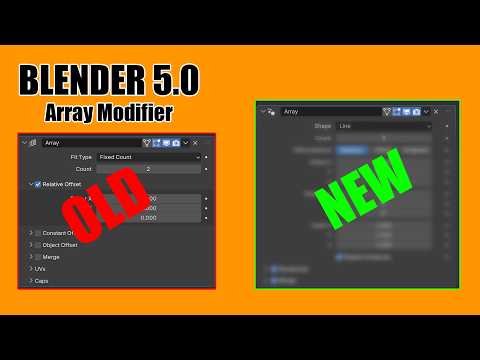 Blender 5.0 New Array Modifier Explained | Features & Differences from Old Array