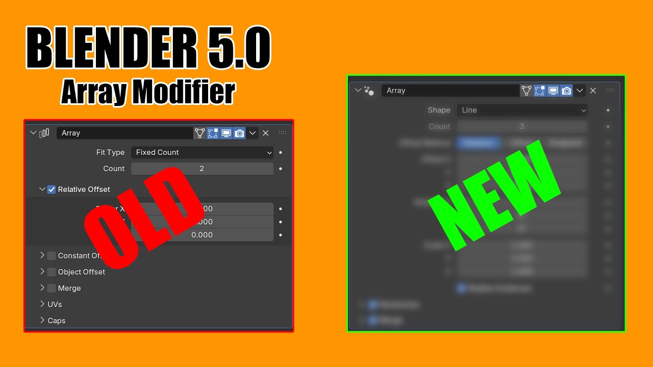 Blender 5.0 New Array Modifier Explained | Features & Differences from ...