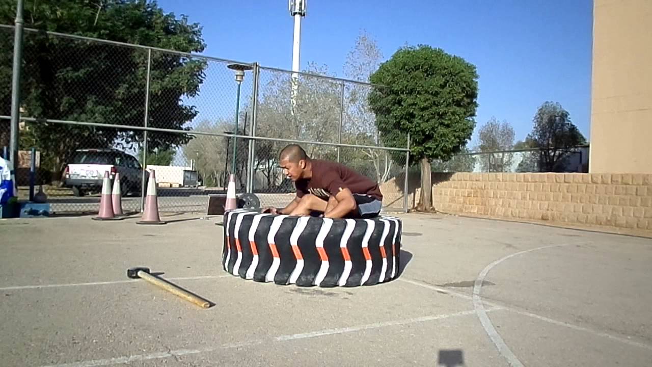 CrossFit Hammer sled tire workout YouTube
