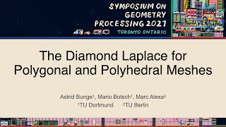 The Diamond Laplace for Polygonal and Polyhedral Meshes