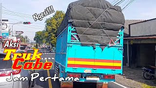 Mantap!!! AKSI TRUK CABE JAM PERTAMA // LARI KESET4N4N!