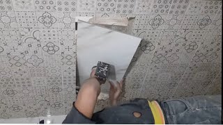 A new innovation: installing a bathroom niche with ceramic tiles!! Amazing idea