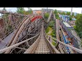 This Classic Wooden Roller Coaster is Manually Operated! Linnanmaki Finland Vuoristorata Onride POV