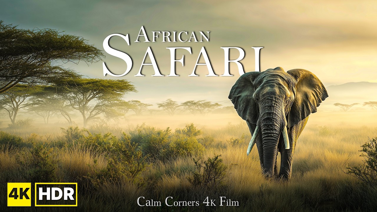 African Safari 4K - Amazing Wildlife of African Savanna | Scenic Relaxation Film