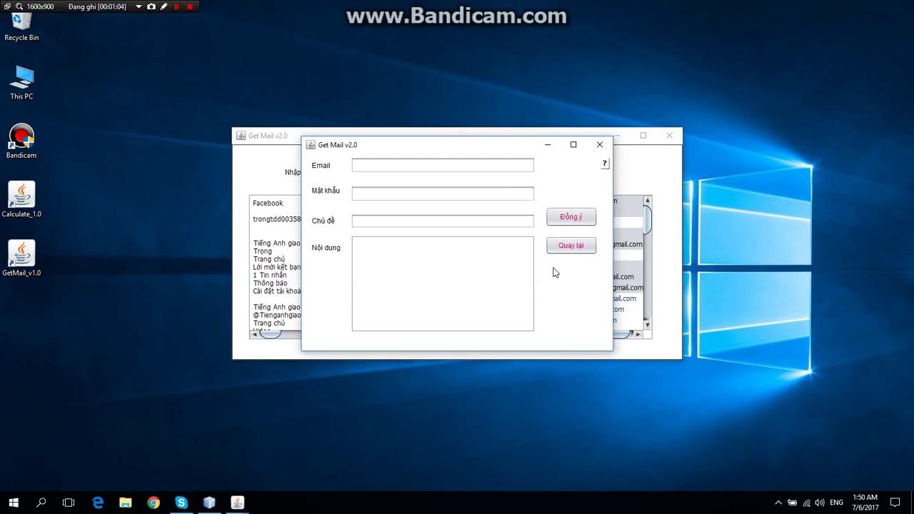 Demo tool handle email using Java Swing - YouTube