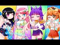 Anna &amp; Lisa x Catnap x DogDay Cute Girl Idol Band | Gacha Club | Ppg x Rrb Gacha Life