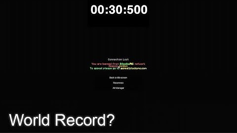 Blocksmc ban speedrun [30.5 Seconds] (NOT WORLD RECORD ANYMORE)