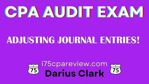 CPA Audit Exam-Adjusting and Correcting Entries-Darius Clark-i75cpareview