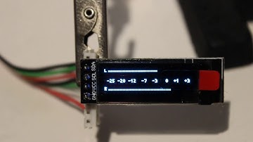 Stereo OLED VU meter - 1 pixel columns - demo