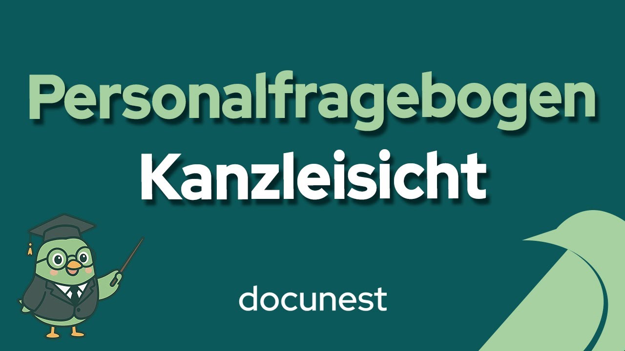 Personalfragebogen: Kanzleisicht, Vorschaubild des Videos