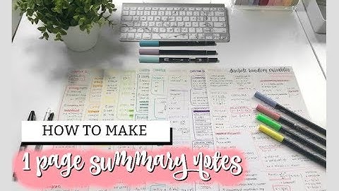 HOE MAAK JE EEN SAMENVATTING VAN 1 PAGINA | studycollab: alicia