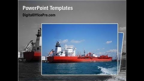 Stationery Ship PowerPoint Template Backgrounds - DigitalOfficePro #08172
