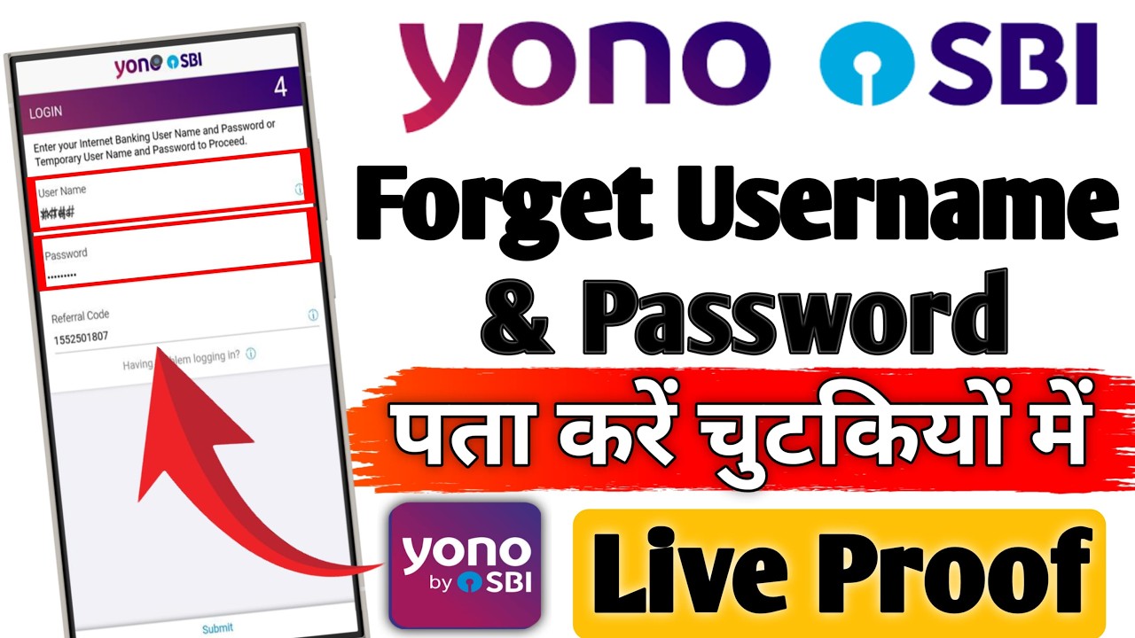 Yono SBI forget username and password | How to reset yono sbi username and password |