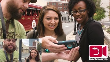 Watch the people of Charlotte NC react to my backwards-talking talent